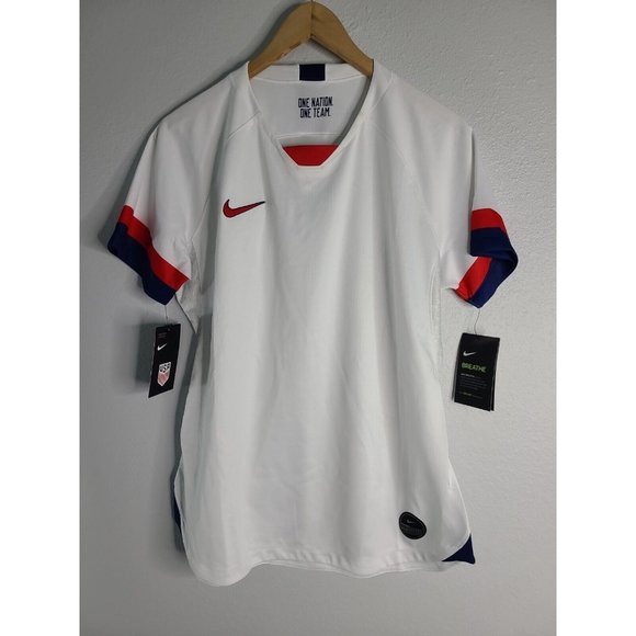 Nike Tops - Womens large nike team usa soccer shirt red white blue short sleeve